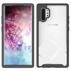 Galaxy Note 10 Clear Dual Defense Hybrid Case (Black)